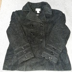 St John's Bay XL Petite Peacoat Wool